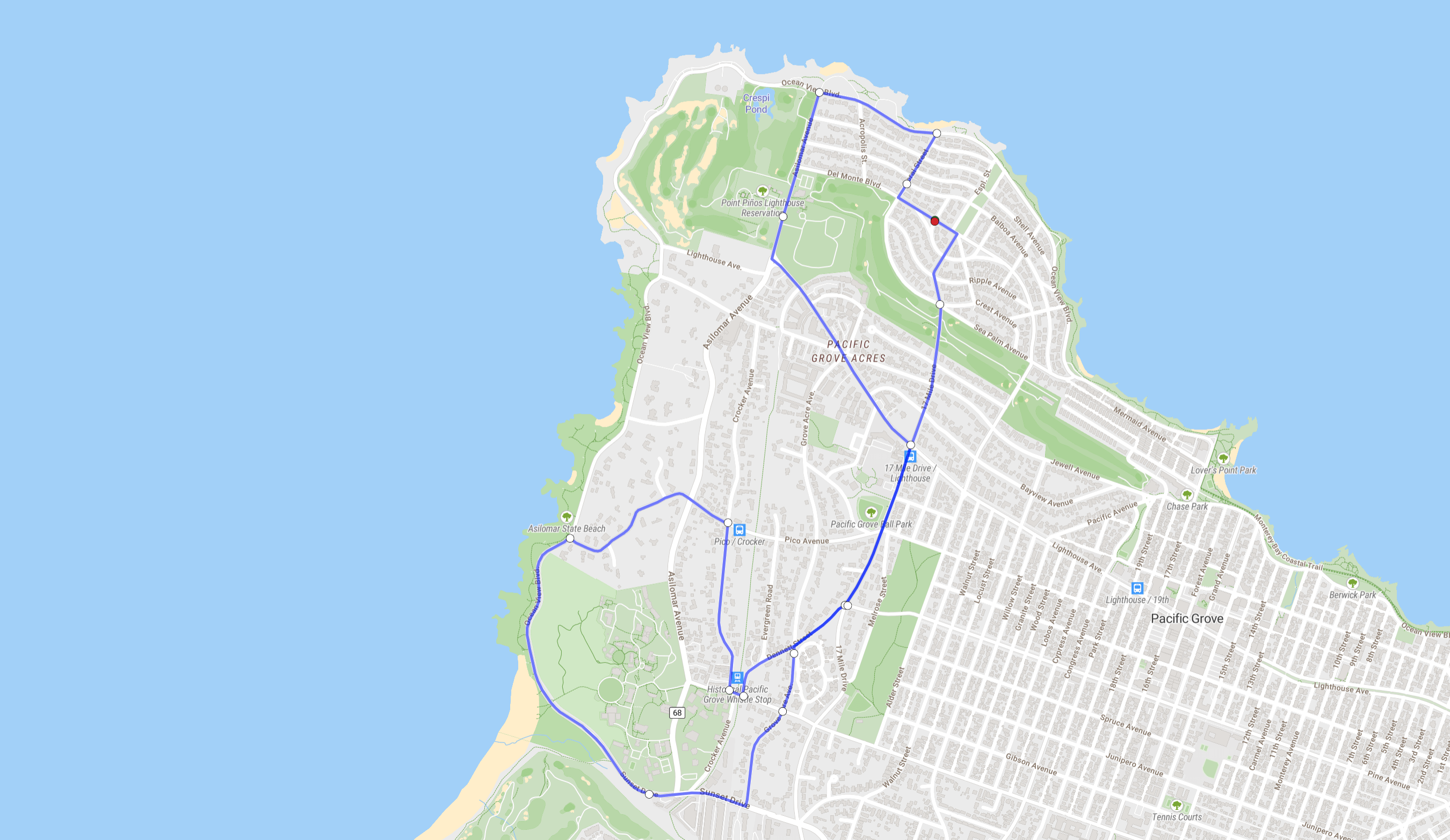 Ride rouce map