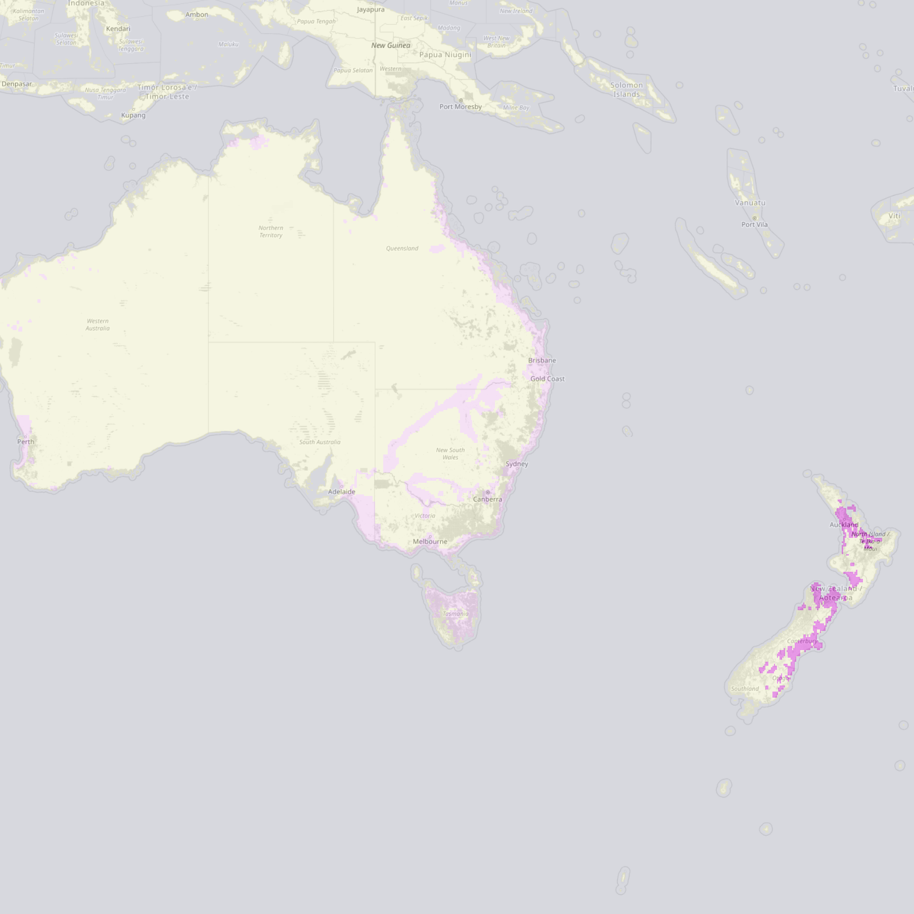 Global coverage map.